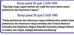 Ketentuan Pasal 30 Ayat 2 Uud Nri 1945 Adalah